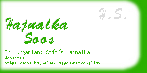 hajnalka soos business card